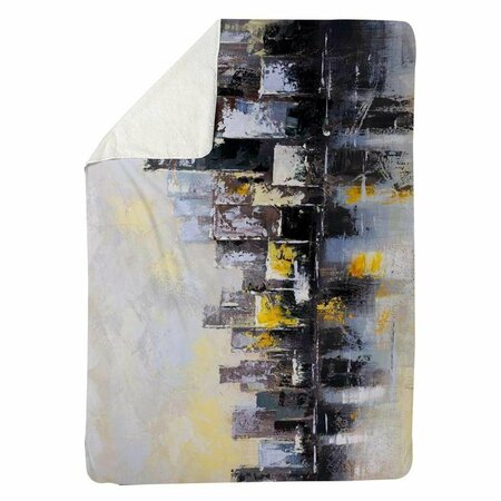 KD CUNA 60 x 80 in. Abstract City in the Morning-Sherpa Fleece Blanket KD2787910